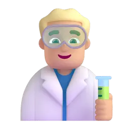 Man Scientist Medium-Light Skin Tone
